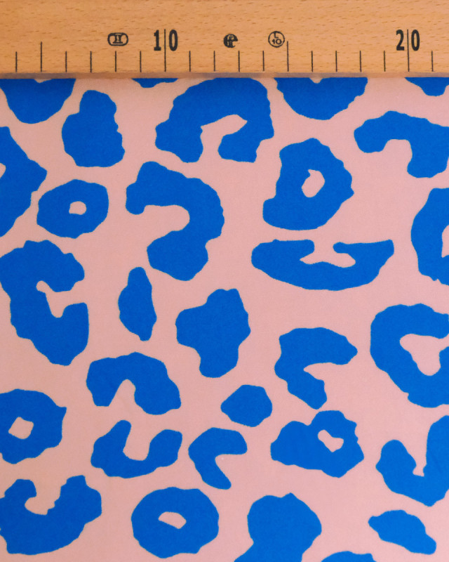 Toile Canvas Léopard Rose et Bleu - Mercerine