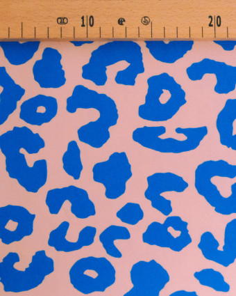 Toile Canvas Léopard Rose et Bleu - Mercerine