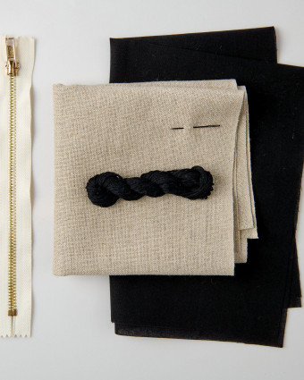 Kit Broderie Pochette - Echinacée - Rico Design - Mercerine