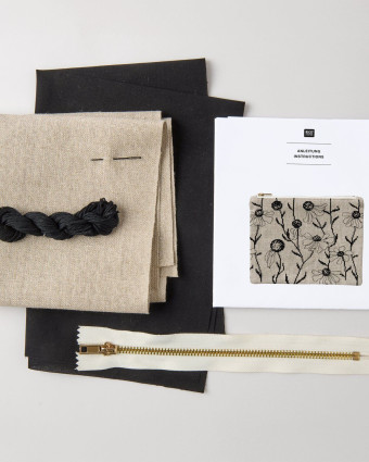 Kit Broderie Pochette - Echinacée - Rico Design - Mercerine