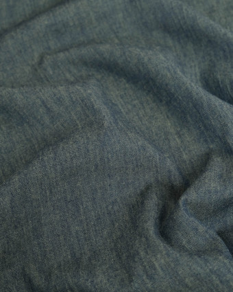 Tissu Chambray Bleu Foncé Envers Citron - Mercerine