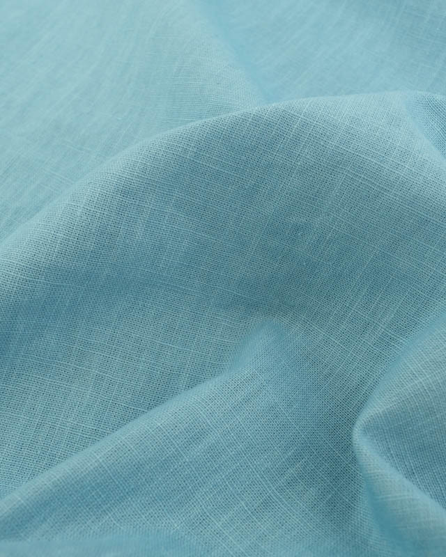 Tissu Lin Ramie Coton Bleu Ciel - Mercerine
