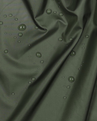 Tissu Déperlant Coupe Vent Vert Kaki - Mercerine