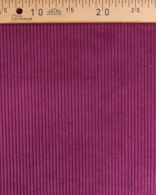 Velours Côtelé Huggy Aubergine - Mercerine