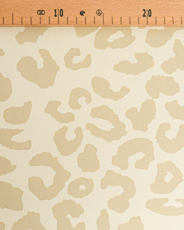 Toile Canvas Léopard Fond Naturel Beige - Mercerine