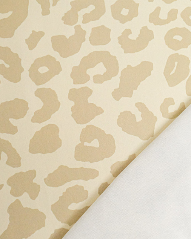 Toile Canvas Léopard Fond Naturel Beige - Mercerine