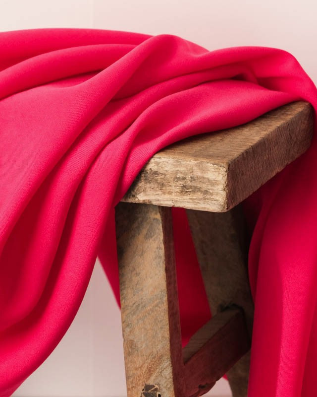 Tissu Viscose Rose Fuschia Alina  - Mercerine