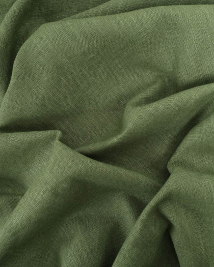 Tissu Lin Ramie Coton Olive - Mercerine