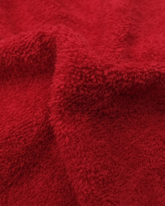 Tissu éponge coton rouge - Mercerine