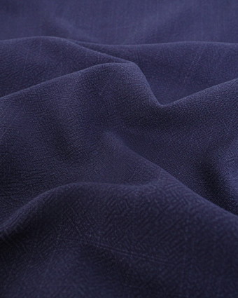 Tissu Lin Lavé Viscose Indigo Luna - Mercerine