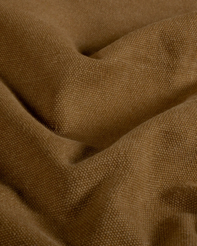 Tissu Toile Canvas Epaisse Marron - Mercerine
