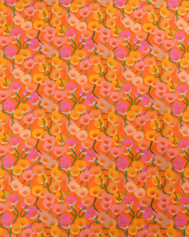 Voile de Coton Mila Corolle Orange