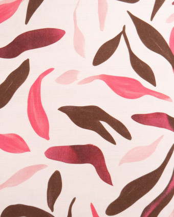 Viscose Mélangée Imprimé Elena Rose Cacao - Mercerine