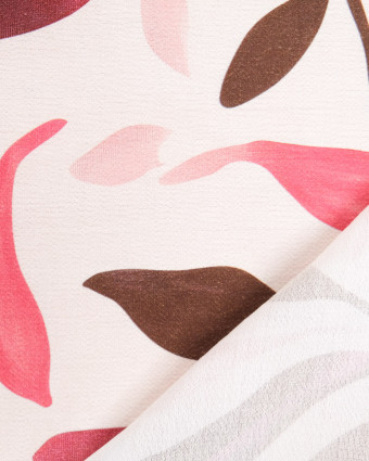 Viscose Mélangée Imprimé Elena Rose Cacao - Mercerine