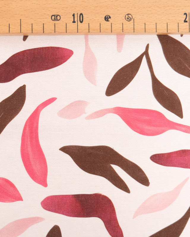 Viscose Mélangée Imprimé Elena Rose Cacao - Mercerine
