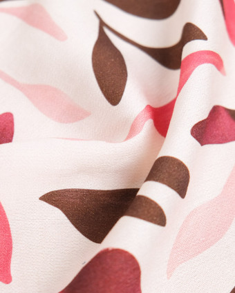 Viscose Mélangée Imprimé Elena Rose Cacao - Mercerine