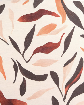 Viscose Mélangée Imprimé Elena Corail Terracotta - Mercerine