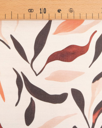 Viscose Mélangée Imprimé Elena Corail Terracotta - Mercerine