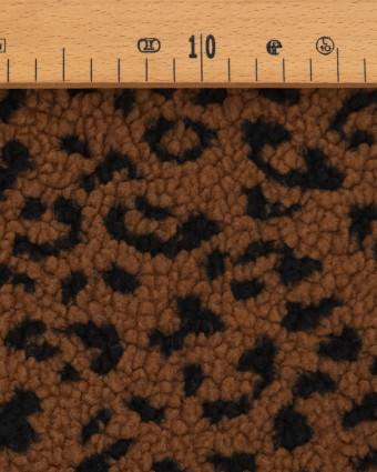Tissu Sherpa Mini Léopard Marron - Mercerine