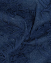 Jean Broderie Tulle Flora Bleu Moyen