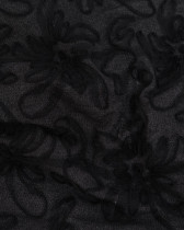 Jean Broderie Tulle Flora Noir