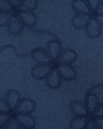 Jean Broderie Tulle Suzon Bleu Moyen - Mercerine