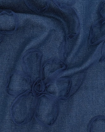 Jean Broderie Tulle Suzon Bleu Moyen - Mercerine