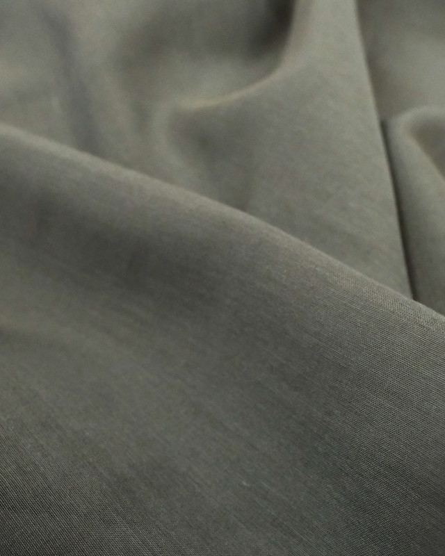  Tissu Soie coton gris taupe - 10cm -  Mercerine
