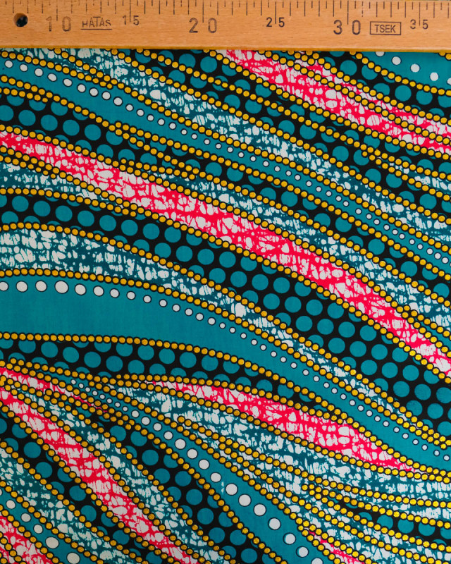 Tissu Coton Inspiration Wax Nubia Jade Or - Mercerine