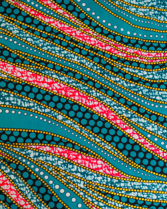 Tissu Coton Inspiration Wax Nubia Jade Or - Mercerine