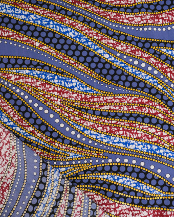 Tissu Coton Inspiration Wax Nubia Gris Or - Mercerine