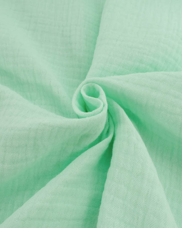 Tissu Gaze de Coton Menthe Thaïs - Mercerine