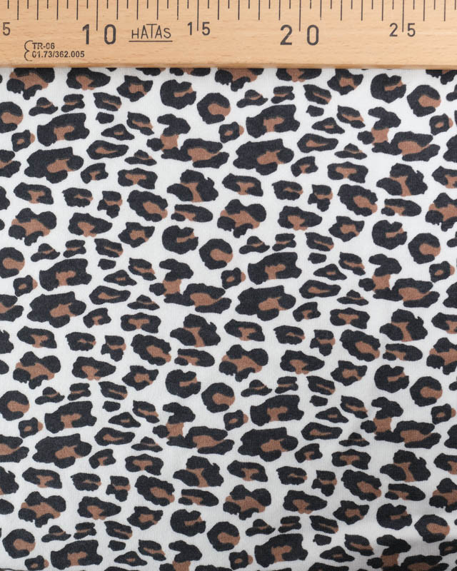 Tissu Jersey Envers Mini Eponge Motif Léopard - Mercerine