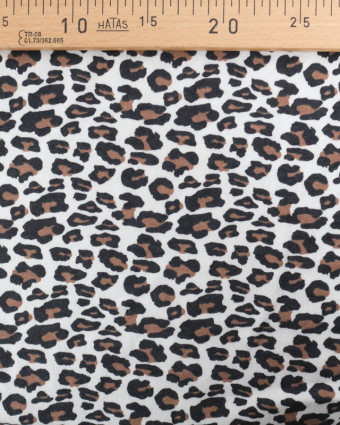Tissu Jersey Envers Mini Eponge Motif Léopard - Mercerine