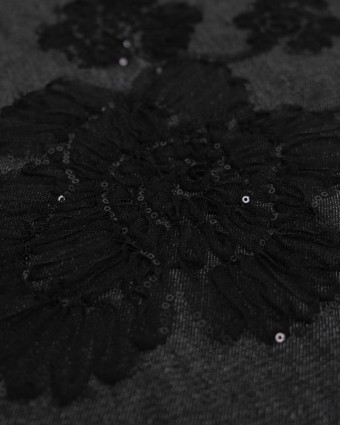 Jean Broderie Tulle et Sequins Sam Noir - Mercerine