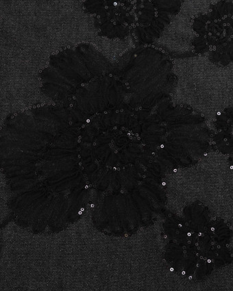 Jean Broderie Tulle et Sequins Sam Noir - Mercerine