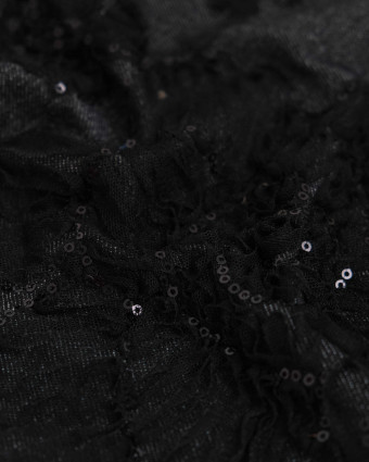 Jean Broderie Tulle et Sequins Sam Noir - Mercerine