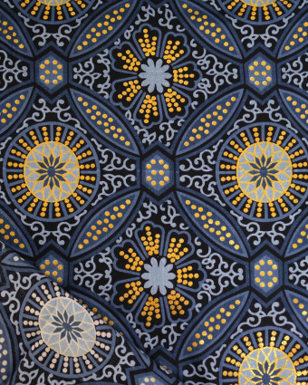 Tissu Coton Inspiration Wax Suria Gris Or - Mercerine