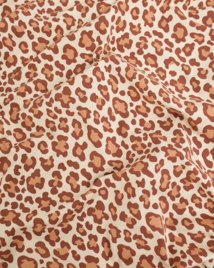 Jersey de Coton Léopard Fond Beige - Mercerine