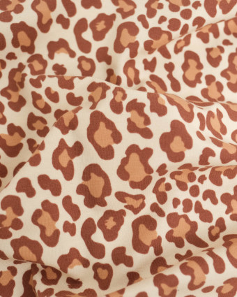 Jersey de Coton Léopard Fond Beige - Mercerine