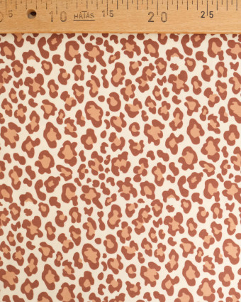 Jersey de Coton Léopard Fond Beige - Mercerine