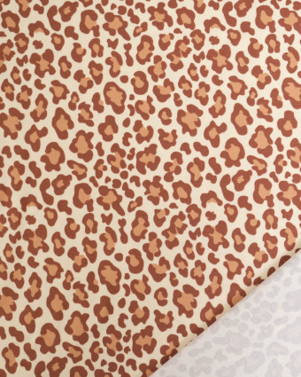 Jersey de Coton Léopard Fond Beige - Mercerine