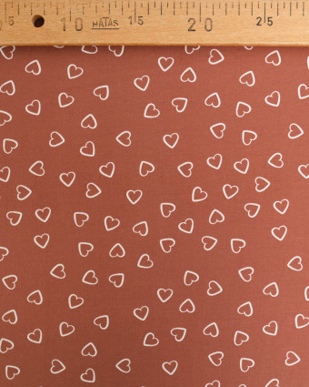 Jersey de Coton Terra Motif Petit Cœur - Mercerine