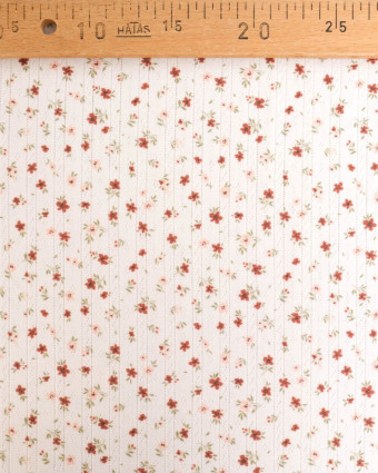 Jersey Ajouré Ecru Petites Fleurs - Mercerine