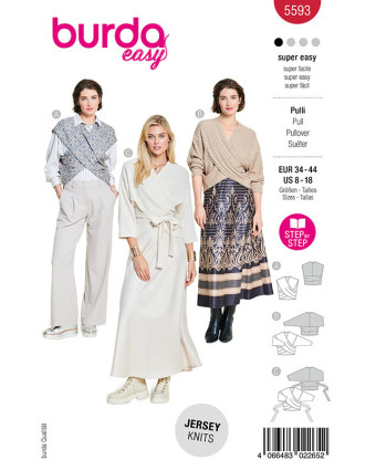 Patron Pull & Veste Burda 5593 - Mercerine