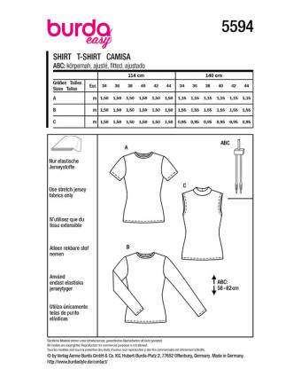 Patron Top Burda 5594 - Mercerine