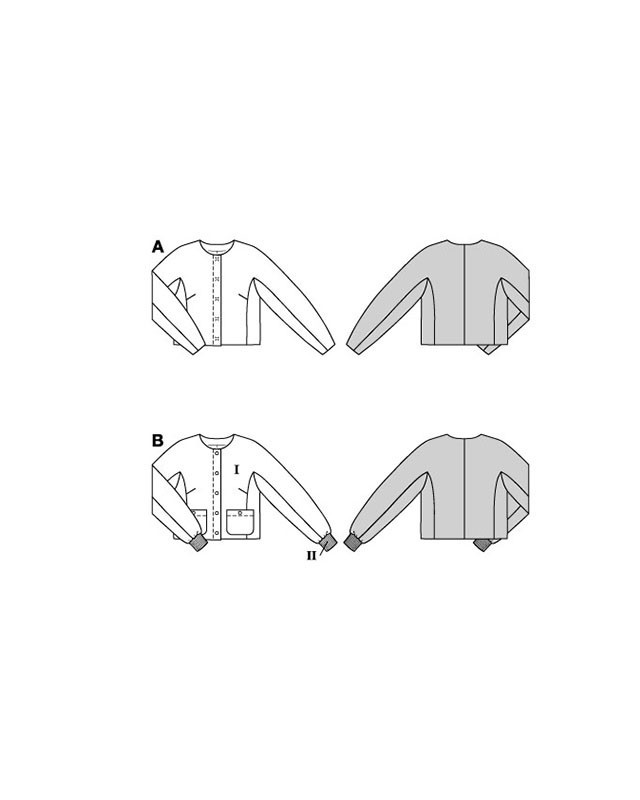 Patron Veste Burda 5607 - Mercerine