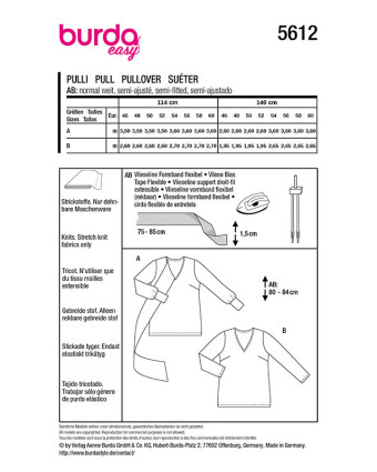 Patron Pull Burda 5612 - Mercerine