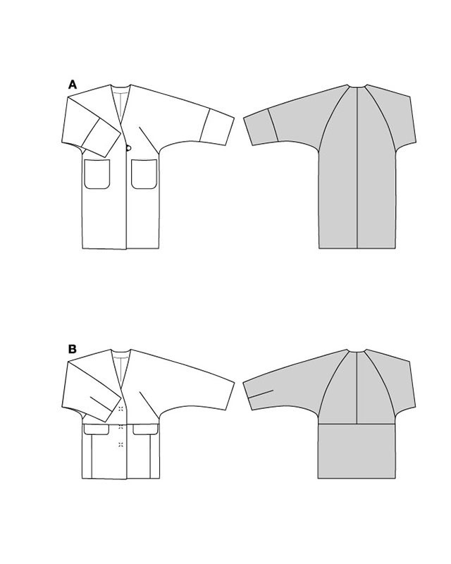 Patron Veste & Manteau Burda 5613 - Mercerine