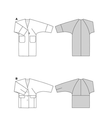Patron Veste & Manteau Burda 5613 - Mercerine